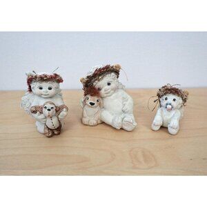 3 Dreamsicles Angel Cherub Figurine Set Monkey Pal Puppy & Me 10337 DC052